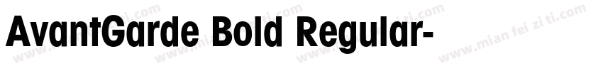 AvantGarde Bold Regular字体转换